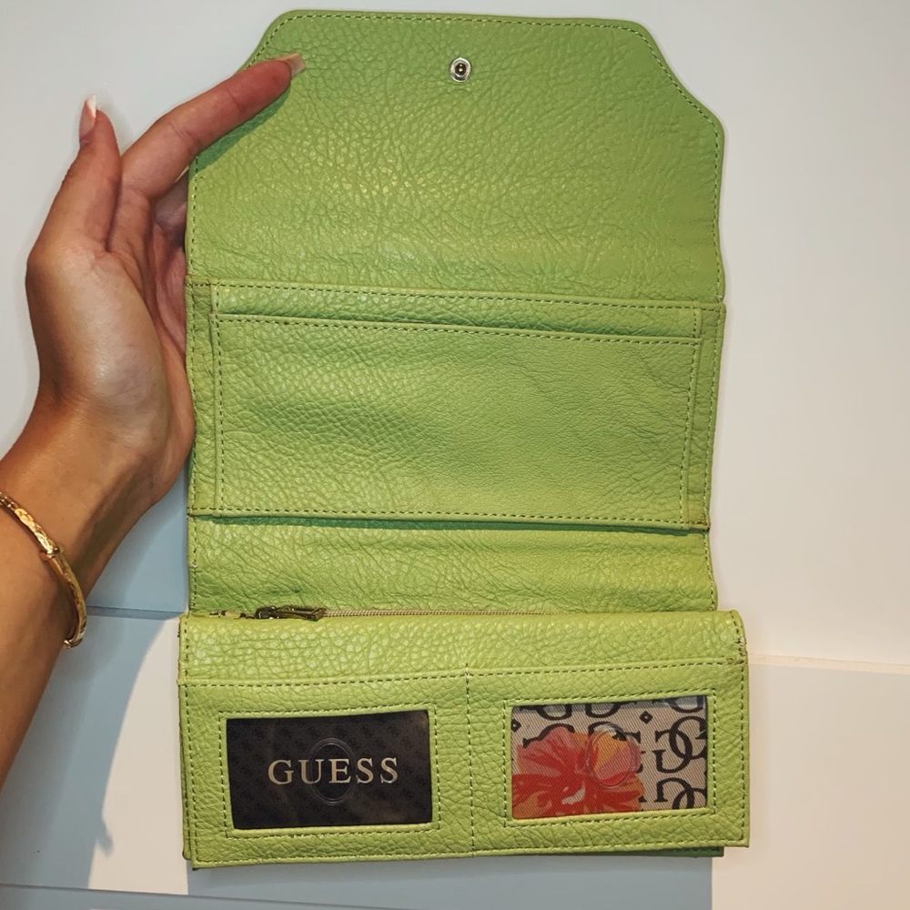 Guess Green Leather Wallet - Picture 2 of 3